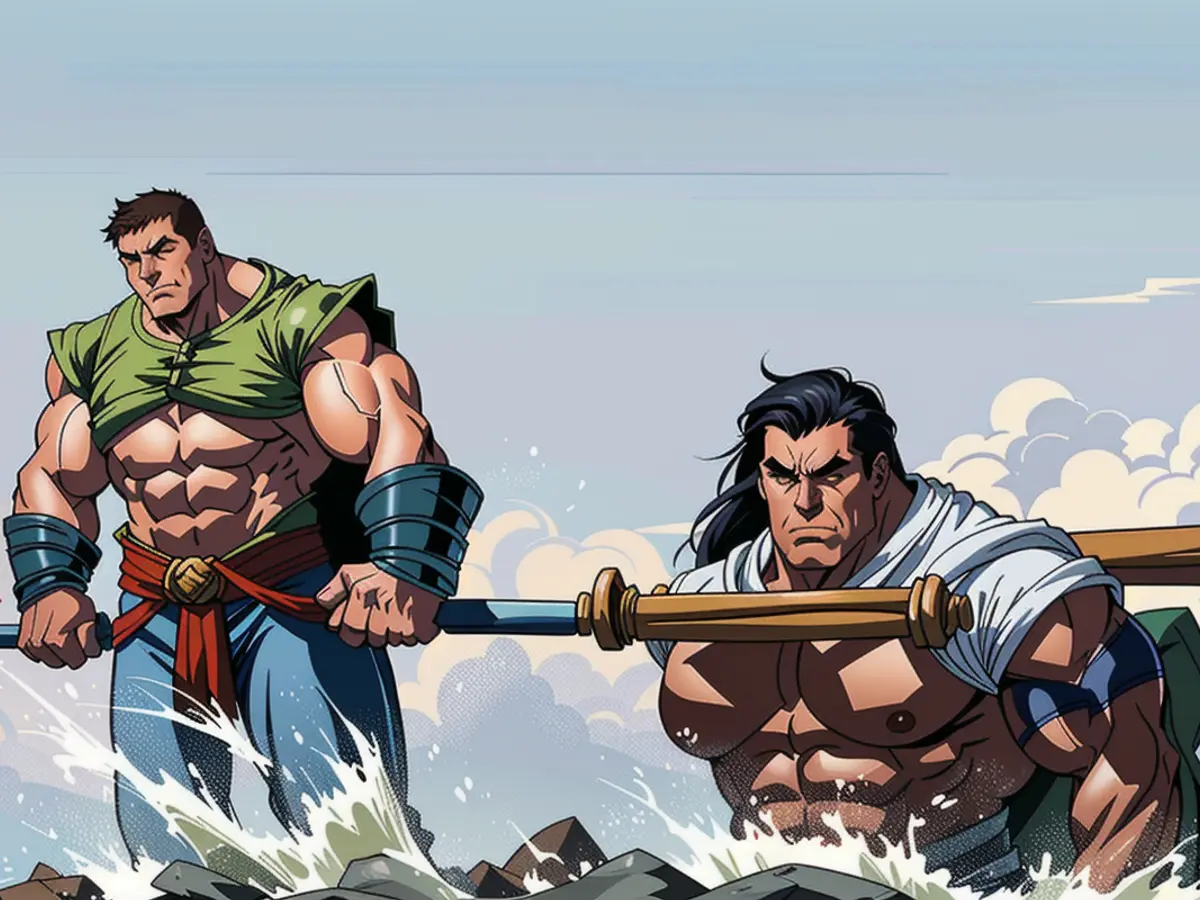 Illustration portraying individuals engaging in a violent protest, with police officers attempting to control the situation. Anniversary auto rally honors the 500-year anniversary of the Northern Sea Route, thereby fulfilling a significant historical role.