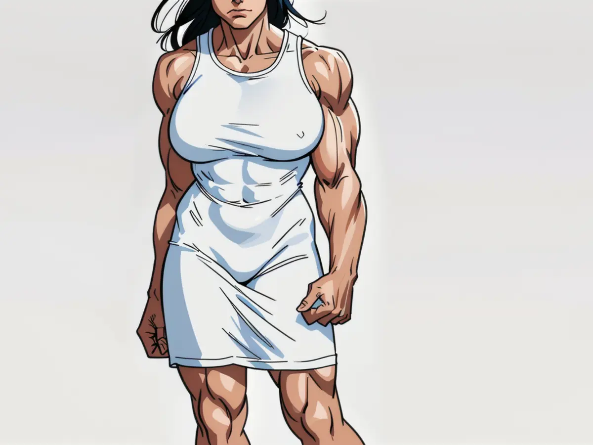 Shaped individuals, allegedly belonging to a known cult, engaged in clandestine rituals during the nighttime, as captured by this photograph. Confident woman adorned in a white off-shoulder gown, showcasing loose waves and striking earrings, stands tall with an unemotional hand position.
